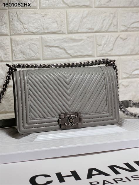 gray chanel boy bag chevron|Chanel boyfriend bag small.